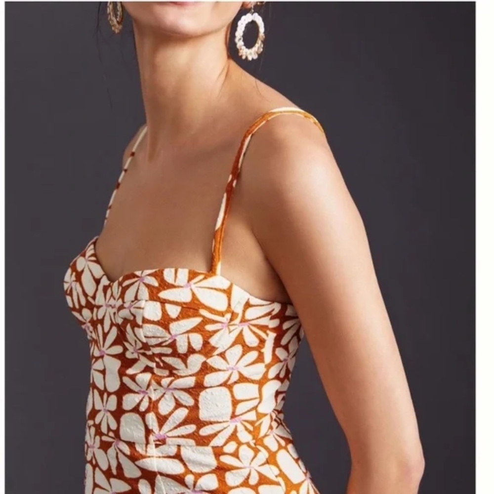 Anthropologie Hutch Floral Slim Midi Dress PREOWNED/USED - Picture 2 of 9